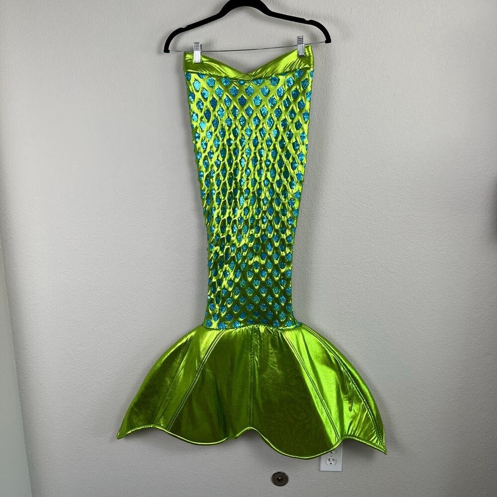 Roma Costumes Metallic Green Mermaid Tail Skirt Small NWT Cosplay Halloween